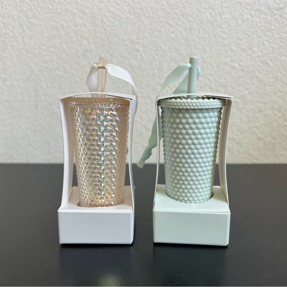 💚New💚 STARBUCKS Japan Exclusive Bling Studded Cold Cups Ornaments - Picture 2 of 5